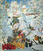 The Consecration of Water on the Theophany, 1915, kustodiev