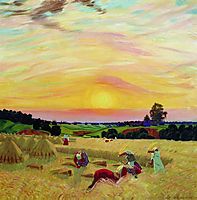 The Harvest , 1914, kustodiev