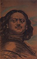 The head of Peter the Great, 1910, kustodiev