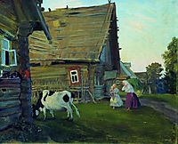 The hut. Kostroma Province, 1917, kustodiev