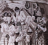 Illustration for Nikolay Nekrasov poem , 1921, kustodiev