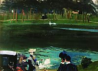 In the Bois de Boulogne, 1909, kustodiev