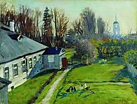 In the estate of a collector Schwartz, Uspenskoe in the Staraya Ladoga, 1908, kustodiev