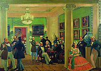 In the living room in Moscow in 1840-s , 1912, kustodiev