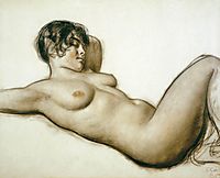 Lying Nude, 1915, kustodiev