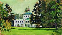Manor in the park, 1912, kustodiev