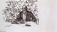 On the balcony, 1922, kustodiev