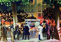 Paris Boulevard at Night, 1913, kustodiev
