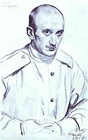Portrait of the Artist Georgi Vereisky, 1917, kustodiev
