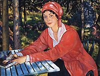 Portrait of Countess Grabowska, 1917, kustodiev