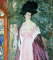Portrait of A.D. Romanova, 1908, kustodiev