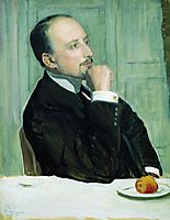 Portrait of E.E. Lansere, 1913, kustodiev