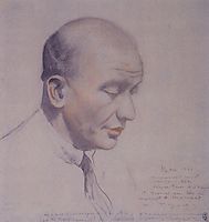 Portrait of F.F. Notgaft, 1921, kustodiev