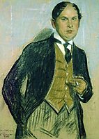 Portrait of G. Narbut, 1914, kustodiev