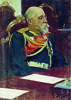 Portrait of a Governor-General of Finland N.I. Bobrikov , 1903, kustodiev