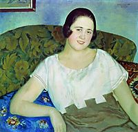 Portrait of I. Ivanova, 1926, kustodiev