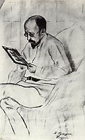 Portrait of I.A. Ryazanovsky, 1914, kustodiev