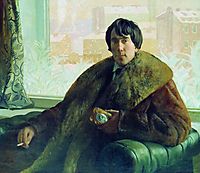 Portrait of I. Zolotarevsky, 1922, kustodiev