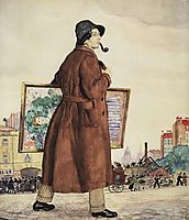 Portrait of Isaak Brodsky, 1920, kustodiev