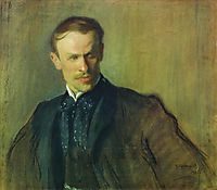Portrait of L.P. Albrecht, 1905, kustodiev