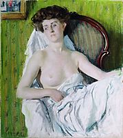 Portrait of a Lady. Model, 1908, kustodiev