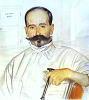 Portrait of Lazar Ivanovich Bublichenko, 1923, kustodiev