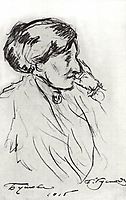 Portrait of N.S. Butova, 1915, kustodiev