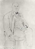 Portrait of P.A. Vlasov, 1925, kustodiev
