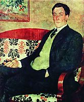 Portrait of Peter Kapitza  , 1926, kustodiev