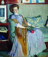 Portrait of R.I. Notgaft, 1909, kustodiev