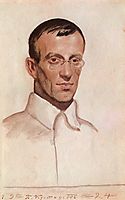 Portrait of Vsevolod Voinov, 1924, kustodiev