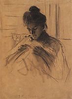 Portrait of Y.E. Kustodieva, 1903, kustodiev