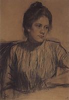 Portrait of Y.E. Proshinskaya, 1901, kustodiev