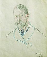 Self Portrait , 1911, kustodiev