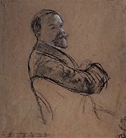 Self Portrait , 1914, kustodiev