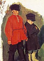 Village Boys, 1905, kustodiev