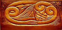 Existence, wooden bed panel, c.1894, lacombe