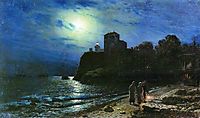 Moonlit night by the sea, 1886, lagorio