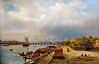 View of the Neva and Peter and Paul Fortress, 1859, lagorio