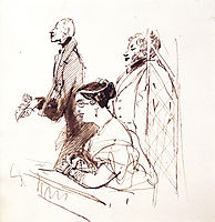 General Phipps, Mrs.Norton and 2nd Baron Alvanley at the theatre, landseer