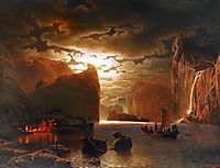 Fishing Near The Fjord By Moonlight, 1862, larson