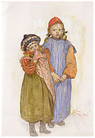 Children of the carpenter Helberg, 1906, larsson