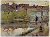 El estanue de watercolor, 1883, larsson