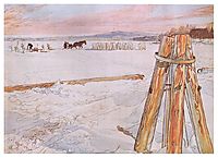 Harvesting ice, 1905, larsson