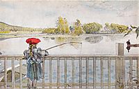 Lisbeth fishing, 1898, larsson