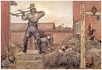 The manure pile, 1906, larsson