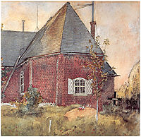 Old Sundborn Church, c.1895, larsson