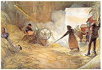 Threshing, 1906, larsson