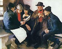 Die Dorfpolitiker, 1877, leibl