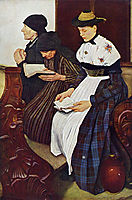 Die drei Frauen in der Kirche, 1881, leibl